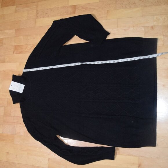 New! show me your MUMU Women's Sz XXL Montreal Mini Dress Black Sweater Dress - Picture 4 of 6